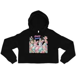 Happy Easter Crop Hoodie