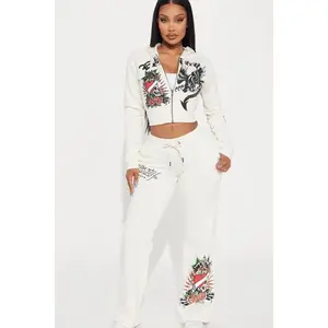 Ed Hardy Dragon Heart Pant - Ivory B