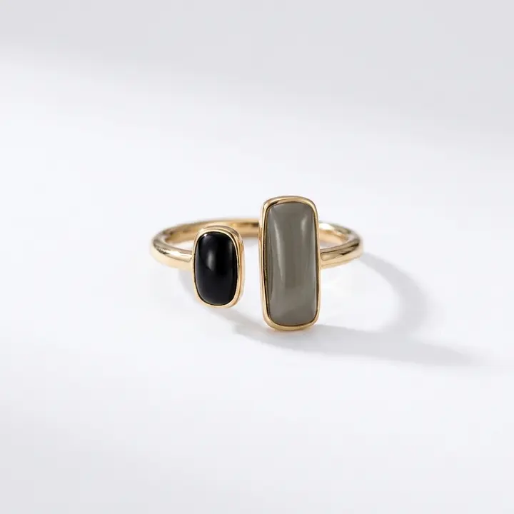 Carter Adjustable 18k Gold Plated Ring - Tarnish-Free, Hypoallergenic, Minimalist Engraved Name Promise Ring, Casual Gift for Her