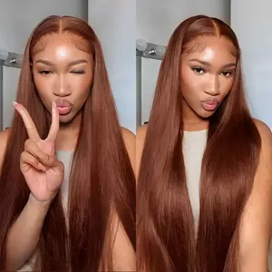 Mscoco Copper Brown Human Hair Wig 6×5 Glueless Lace Wig Snug Fit Straight & Body Wave Wear & Go Wig #TikTokshopCyberMonday #outdoorfun #TiktokShopBlackFriday #christmassale2025 SpringStatements