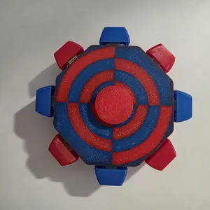 3D Printed Clicky Fidget Spinner Toy with 8 Mechanical Keycaps • Stress Relief Spinner for Kids & Adults • Sensory Toy Gift for Anxiety