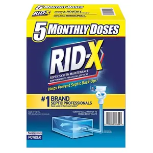 RID-X Septic Treatment, 5 Month Supply Of Powder, 49 oz.
