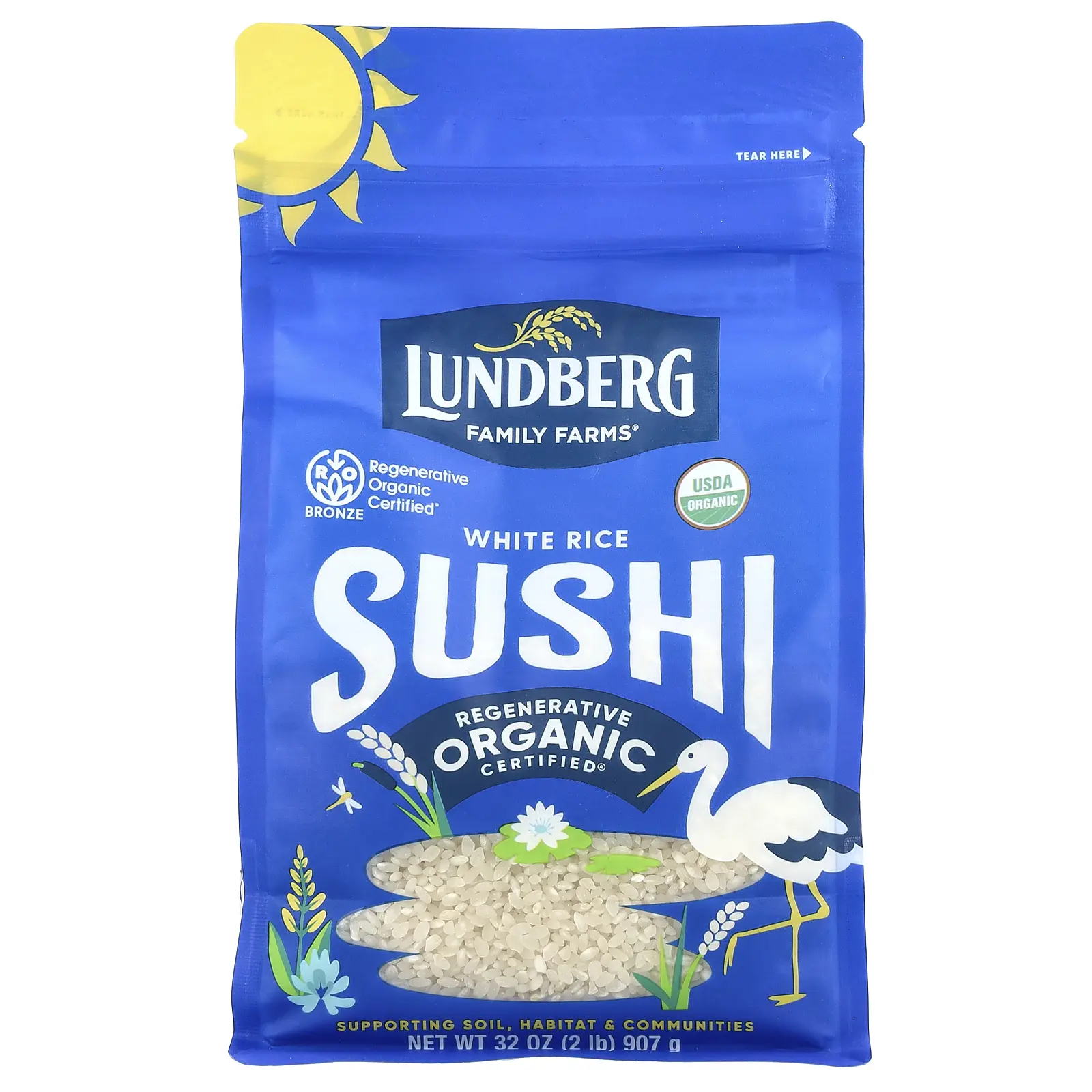 Lundberg Organic White Rice Sushi, 32 oz (907 g) Lundberg Organic White Rice Sushi, 32 oz (907 g)