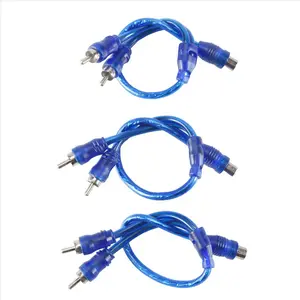 3 pcs Audio connection for 1 female to 2 male adapter splitter Cable