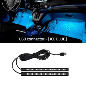 Car Neon Foot Lamp LED Interior Backlight Cigarette Lighter USB Atmosphere Light Car Ambient Lighting Car Accessories, Car Light Embellishments, Stylish & Functional Vehicle Lighting, LED Interior Lights