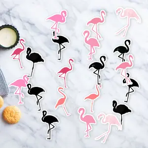 Stickers Pack 20 Pcs Flamingo Guitar Water Skateboard Silhouette Car Aesthetic Bike Laptop Bottle Waterproof Luggage Vinyl Colorful Bumper