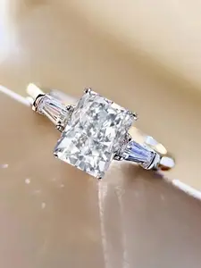 1 PC Fashion Cubic Zirconia Ring For Women Wedding Engagement Valentine's Day Party Gift