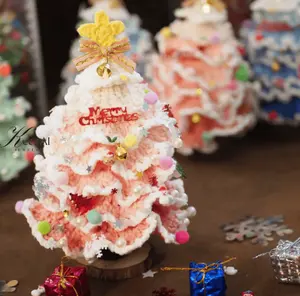Handmade Crochet Christmas Tree Decor – 7-Layer Holiday Decoration