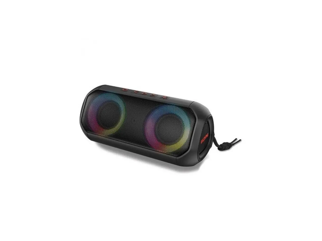 Ion iSP156 Uber Boom All-Weather Bluetooth-Enabled Wireless Portable Bluetooth Speaker with Lights and Stereo-Link - IP66 All Weather - 40W (Black)