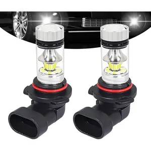 [AUTEY]2PCS 9005/9006 LED Headlight Bulbs Fog Light Bulb, 6500K 12V 100W Daytime Running lights, Front Light Replacement Kit for Most Vehicles Quick Start (White, 9005/9006) headlight fog light bulb hb4 h11