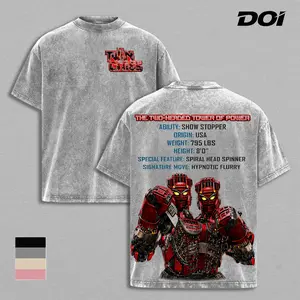 Twin Cities Two-Headed Robot Graphic Tee, Vintage Washed Movie Shirt, Real Steel Twin Fighter Design Unisex Streetwear, Dual Head Power Boxing Aesthetic, Gift for Sci-Fi Movie Lovers, Perfect for Real Steel Fans and Robot Battle Enthusiasts