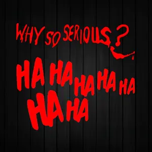 1PC Playful Funny Joker Line Decor Sticker Stick it on motorcycle parts or cool peripherals, this "WHY SO SERIOUS?" + "HAHA" themed decor fills the casual playful dark funny atmosphere, and makes the bold playful dark funny style stand out instantly