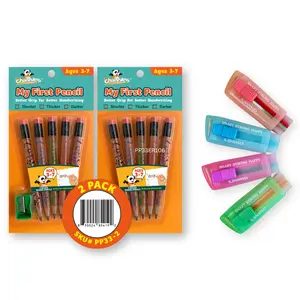 My First Pencil Pencil Wooden & 4 Pack Eraser Kit