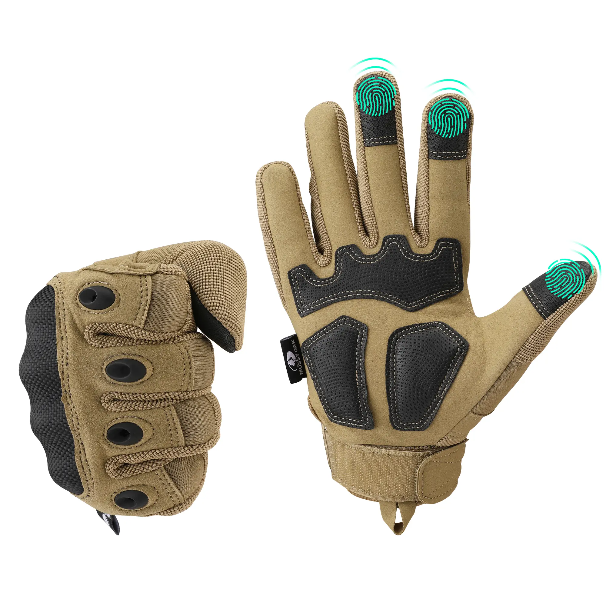#fathersdaygift Mossy Oak Tactical Gloves for Men, Touch Screen Airsoft Gloves with Hard Knuckle for Hunting, Paintball, Hiking, Camping