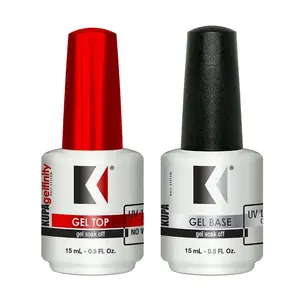 KUPA GelFinity - Soak Off Gel - Top Coat Glossy Finish & Matte Finish Duo (No-Wipe) 0.5 Fl Oz