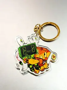 Shelly & Vee Roblox Dandy's World Acrylic Keychain | Kawaii Cartoon Character Pendant