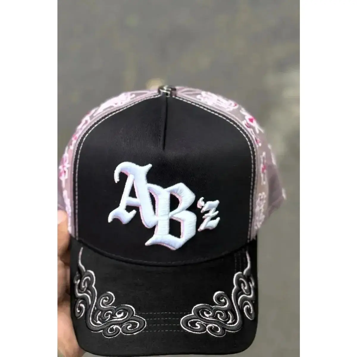 Premium Embroidered Cap, Hifu Báez G5, Abz Logo, Pink Accents
