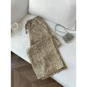 Women’s Solid Color Casual Loose Wide-Leg Pants, Fashionable Everyday Wear, Elegant Long Trousers, Comfortable Fit for All Seasons