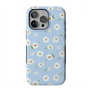 Casely iPhone 15 Pro Max Case | Daisy Daydream | Baby Blue Floral | Bold Protective Design | Compatible with MagSafe
