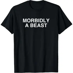 MORBIDLYA BEAST X - Bold Black T-Shirt with White Text Design for Men and Women