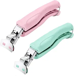 Stainless Steel Anti-Scalding Hot Bowl Dish Plate Gripper Clips Tongs Clamp Holder for Moving Hot Plate or Bowls with Food Out from Instant Pot Microwave Oven (2, Green,Pink)