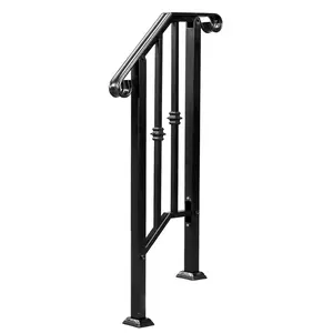 【Replace 74115089】Matte Black Outdoor 1st Tier Iron Handrail
