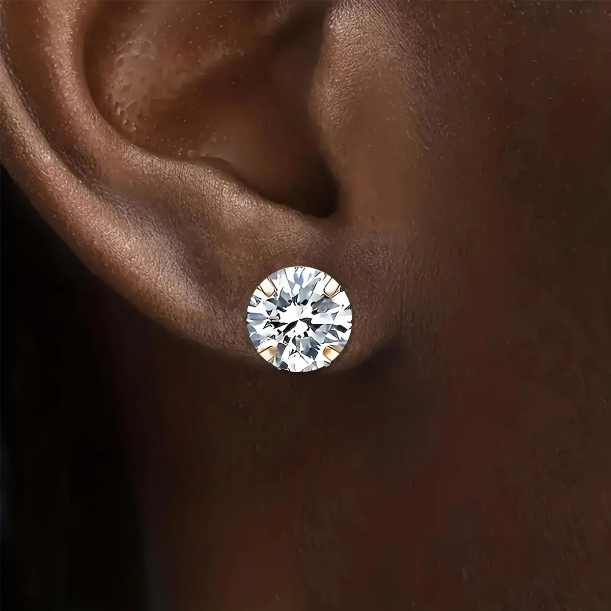 ear candy 18K Gold Plated Women's Stud Earrings Cubic Zirconia Mini Stud Earring for Women