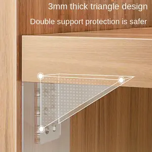 4/6pcs Shelf Support Pegs, Self Adhesive Clips, Strong Partition Pin For Cabinet Book Shelves Closet Brackets Clapboard Layer, Closet Cabinet Helper