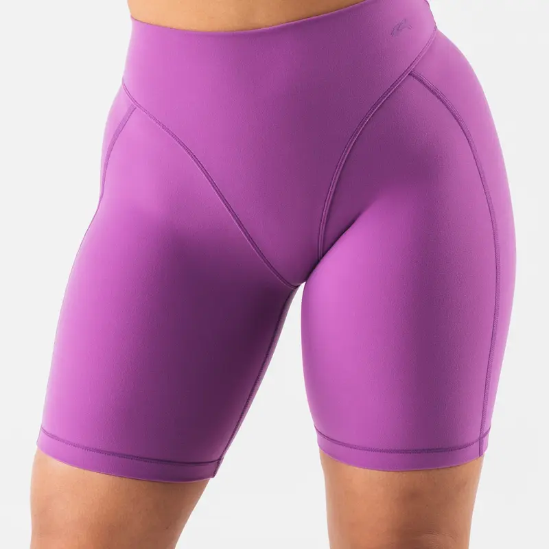 Alphalete Women's Parker Mid Rise Short - Blaze, Biker Shorts, 7" Inseam, High Compression, Buttery Soft, 4 Way Stretch, High Waisted Gym Shorts