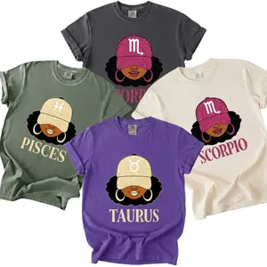 12 Zodiac Signs Comfort Colors T-Shirt, Cute Astrology Graphic Tee, Scorpio Pisces Taurus Inspired Design, Trendy Celestial Shirt, Soft Washed Cotton Unisex Gift - AL