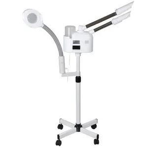 Zenstyle Professional Stainless Steel 3-in-1 Facial Steamer - 5X Magnifying Lamp, Hot & Cool Mist Function