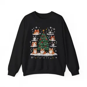 Cat Christmas Ugly Sweater Gildan Sweatshirt