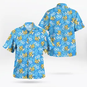 2026 Hot Hawaiian Sets PKM [FREESHIP] Fresh Summer – Youthful – Bold with the Yellow Magikarp PKM Blue Hawaiian Shirt