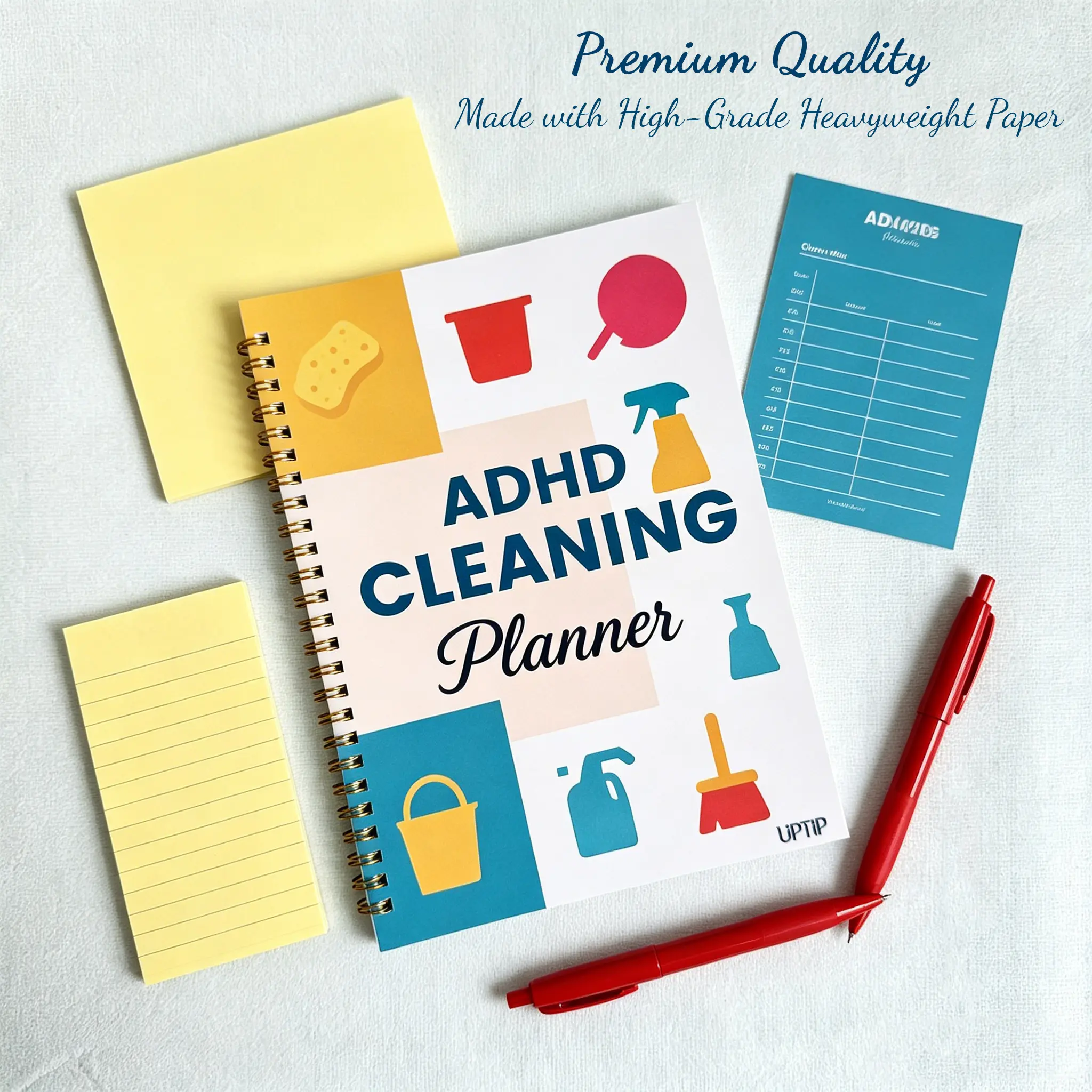 Split 5-15Min Task ADHD Chore Tracker Notebook | Whole House Inspection Seasonal Clean Planner