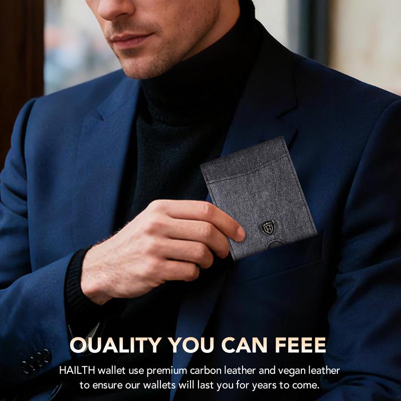 HAILTH Denim Men's Slim Wallet with RFID Blocking