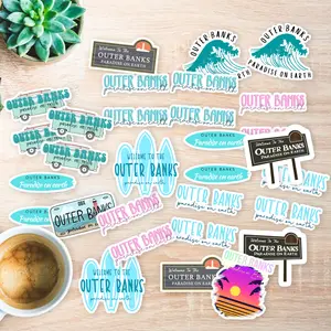 Stickers Pack 20 Pcs Outer Bottle Colorful Banks Luggage Laptop Paradise Waterproof Bumper on Car Skateboard Earth Aesthetic Bike Water Guitar Vinyl