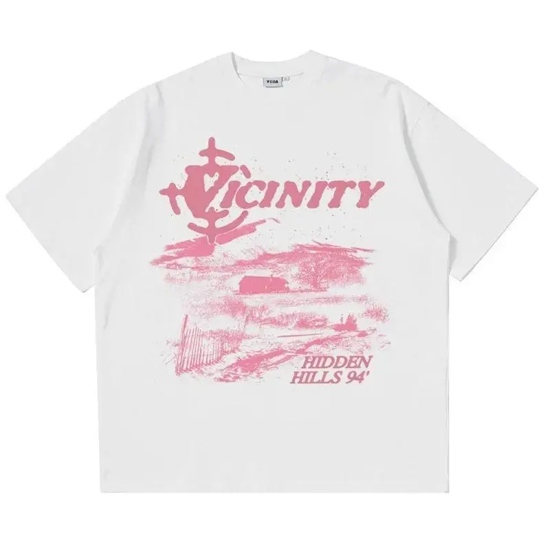 Men's T-Shirts Oversized Cotton Korean Fashion Vintage Graphic Y2k Tops Streetwear Short Sleeve Tees Harajuku Aesthetic Clothing