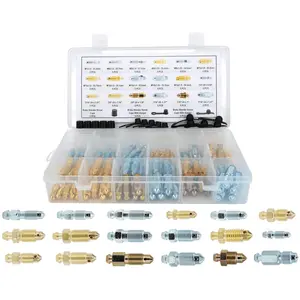 18-Types Brake Bleeder Screw Kit (90 PCS) with 15 Dust Caps - SAE/Metric, Replaces 30300