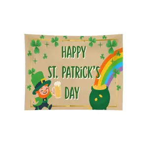 St. Patrick’s Day Editable Banner Template| 4 Colour Variations| Lucky Shamrock Party Sign  Clover Print Happy St Patricks Day Text Home Decor For Living Room Bedroom Party Decoration