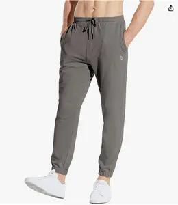 baleaf Men's 27" Cotton Sweatpants Sports Running Joggers Pants Lightweight Lounge Pocketed Pajamas 7/8 Length