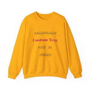 Custom Text Sweater, Custom Sweater Gift, Championing Path to Sucess Crewneck, Gift Sweater, Customizable Crewneck, Personalize Sweater Classic Stylish