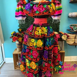 Floral Long Hand Embroidered Party Dress