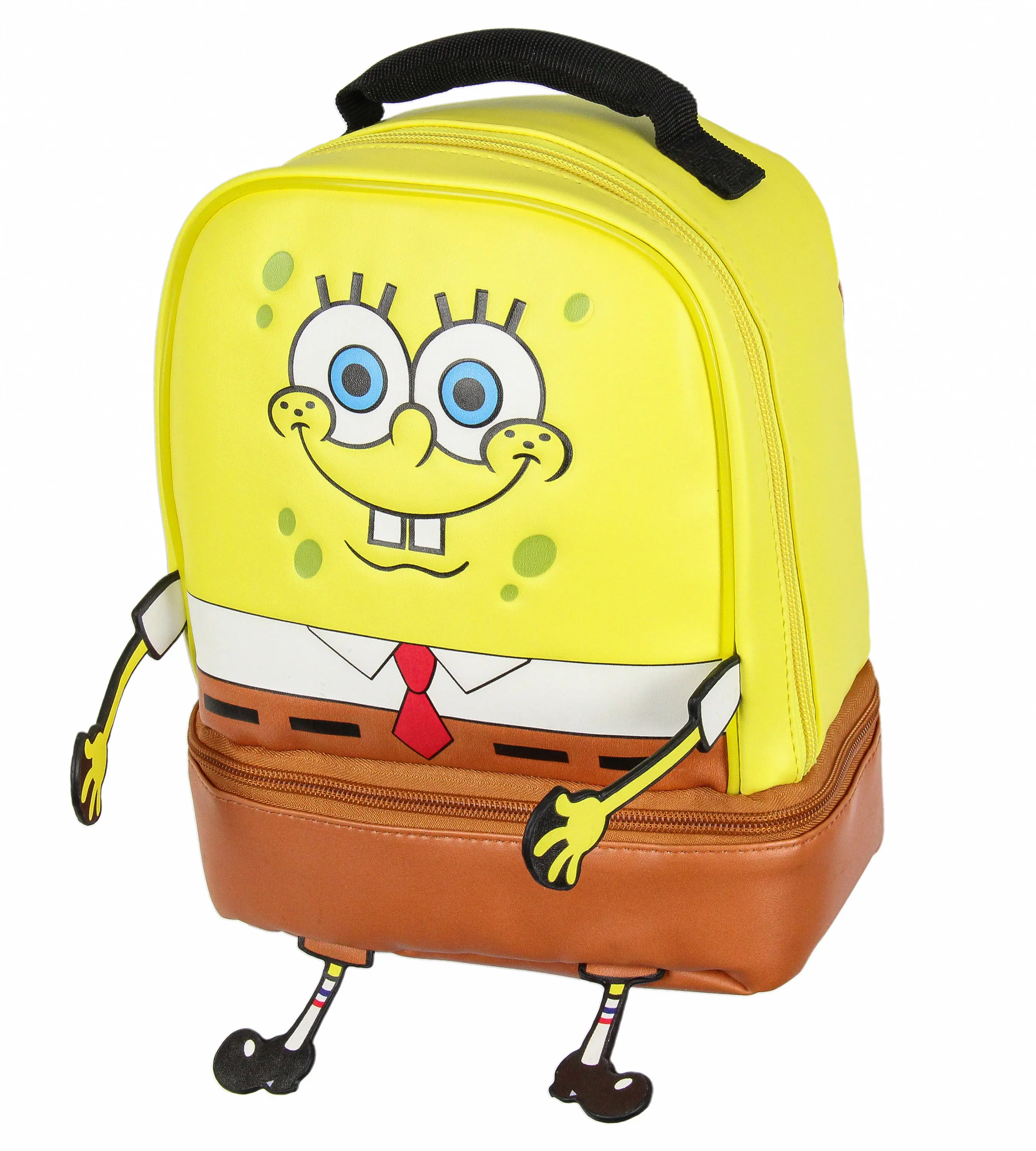 Nickelodeon SpongeBob SquarePants Character Face Dual Compartment Lunch Box Bag 9"