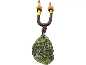 Moldavite Raw Stone Necklace,Czech Meteorite Healing Crystals And Stone Necklace,Irregular Shape For Each