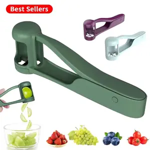 Summervibes Grape Cutter - Stainless Steel Baby Fruit Utensils for 1-3 Year Old Toddlers, Safe Convenient Lightweight Kitchen Gadget for Cutting Grapes, Cherry Tomatoes, Strawberries