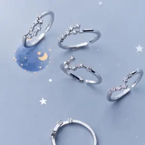 Zodiac Constellation Adjustable Ring for Women - Fashion Accessory