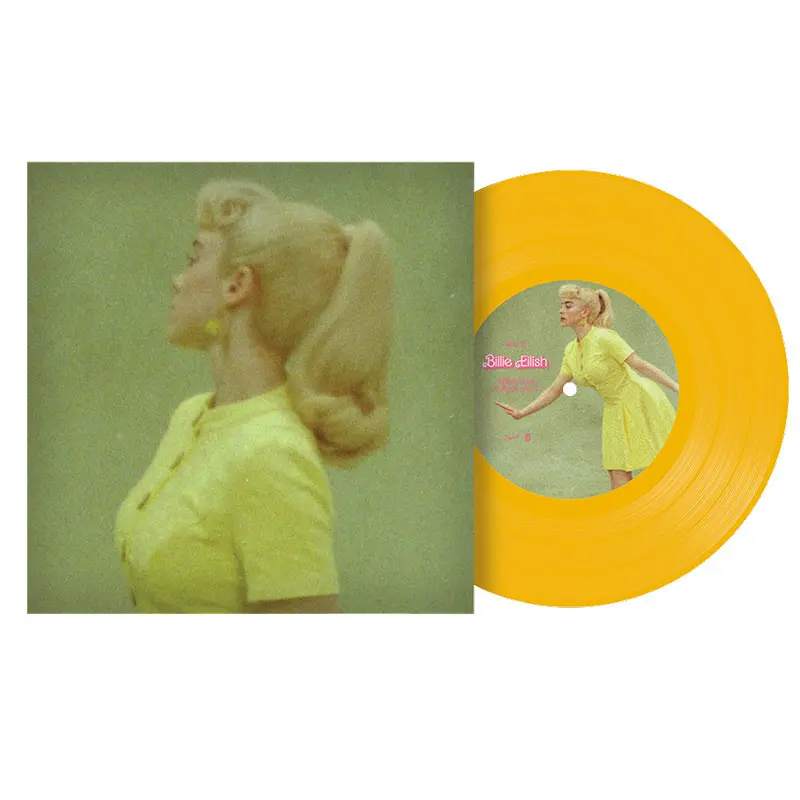 Billie Eilish - What Was I Made For? 7" Yellow Vinyl Record Single, 2 Sides, Two Sides