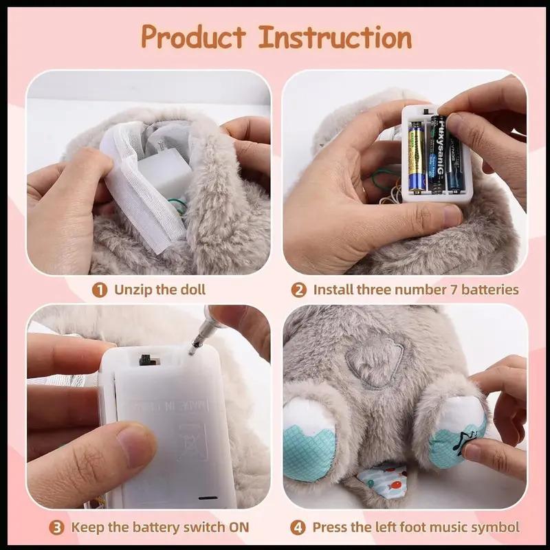 (Rhythmic Breathing Motion)Sound Machine Breathing Otter Plush Toy with Rhythmic Movements & Music for Baby Sleep - Gentle Hug & Four Gear Adjustment for Soothing & Relaxation