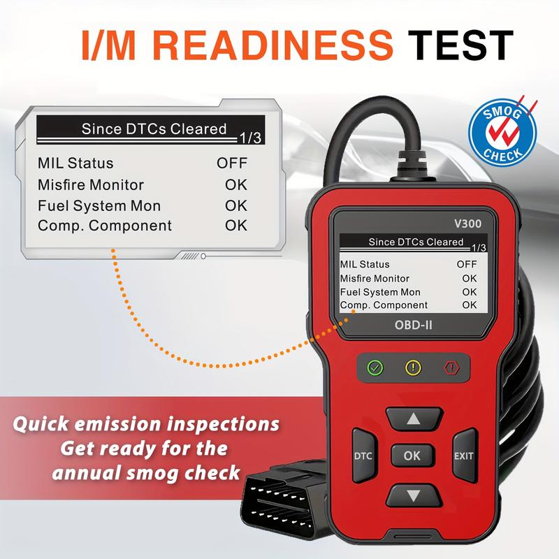 Eobd Car Diagnostic tool-Auto repair-Enhanced Engine Fault Code Reader and Resetter, Suitable for Mode 6/Mode 8 Vehicles Produced After 1996, No Battery Required