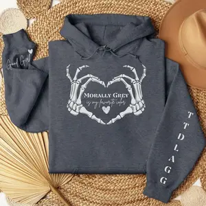 Morally Grey Dark Romance Hoodie, Spicy Booktok Womenswear, STFUATTDLAGG Good Girl Smut Shirt, Casual Pullover for Fall, Unique Graphic Design